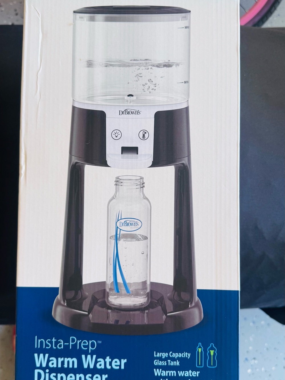 Insta-Prep Warm Water Dispenser - Black/Clear